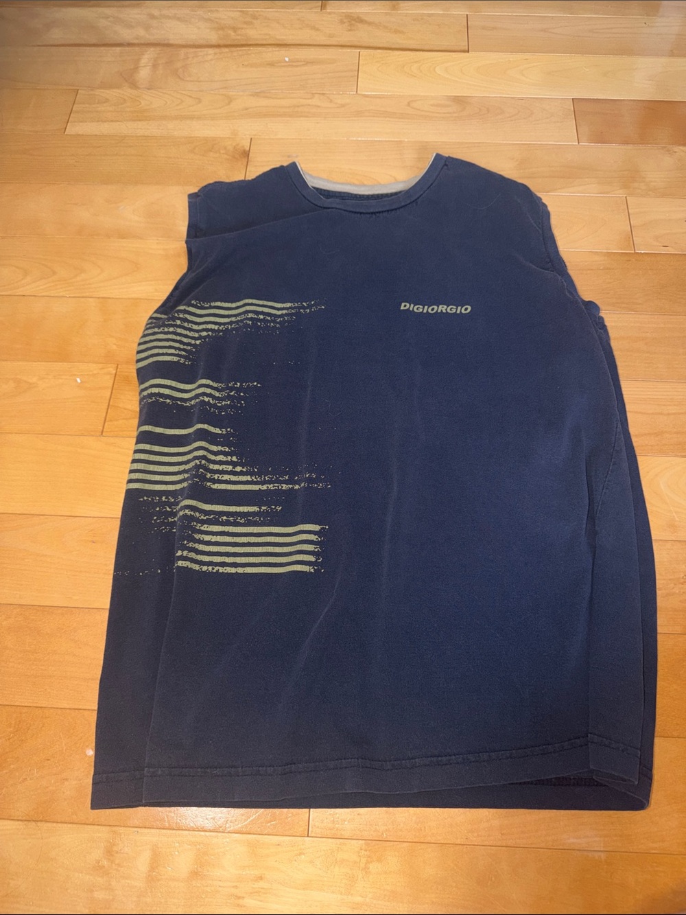 DIGIORGIO Navy Graphic Sleeveless Tee